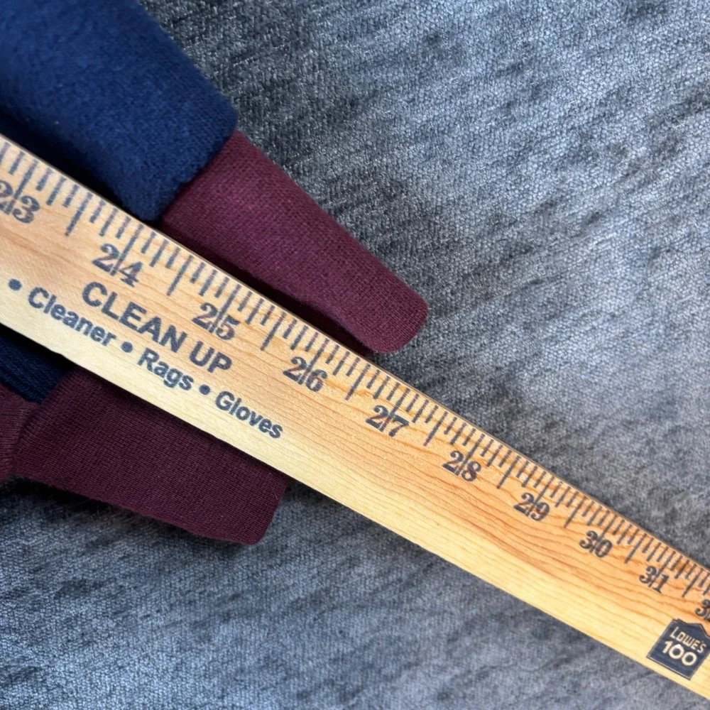 Ron Jon Surf Shop Quarter Zip Pullover Sweatshirt Navy Burgundy Colorblock L Y2K